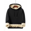 Cool Fleece Hoodies For Men, Men's Casual Solid Design Pullover Hooded Sweatshirt With Kangaroo Pocket Streetwear For Winter Fall, As Gifts